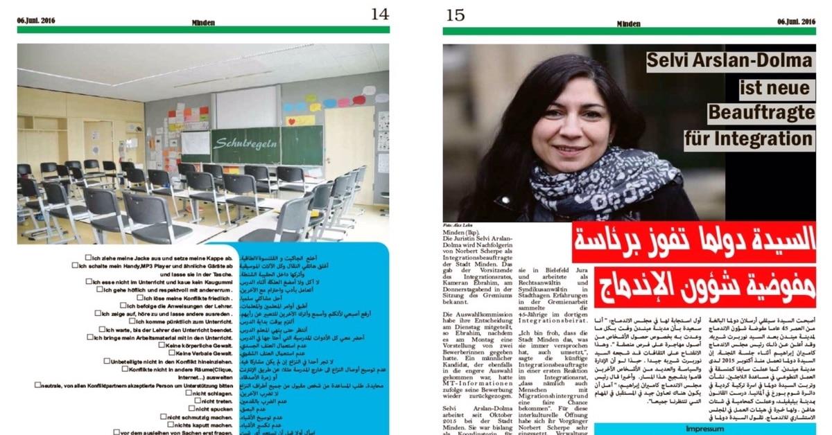 unterwerfung statt integration arabisch deutsche zeitung in minden