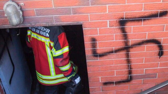 brand in bingen aufgeklaert asylforderer aus syrien legte feuer und schmierte hakenkreuze