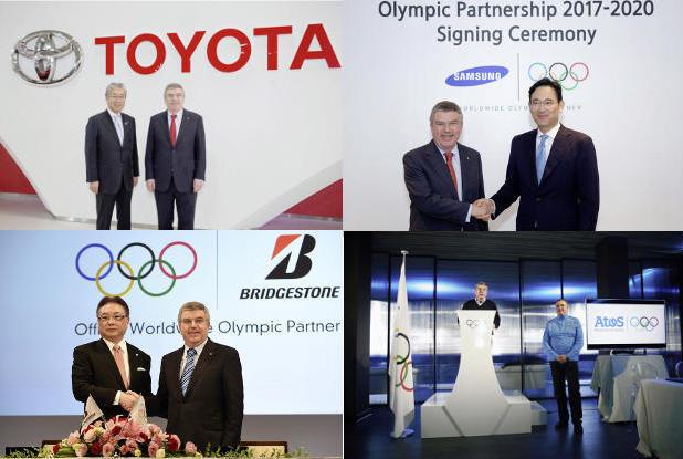 Wollte man die Abhängigkeit des IOC und seines Präsidenten Thomas Bach mit Bildern darstellen, so sind das wohl eher die Bider, die Bach mit den Sponsoren zeigen