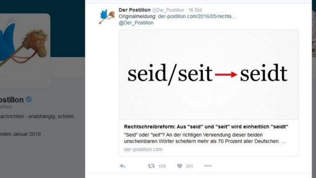 Rechtschreib-Witz: GEZ-finanzierter MDR fällt auf Postillon-Meldung herein