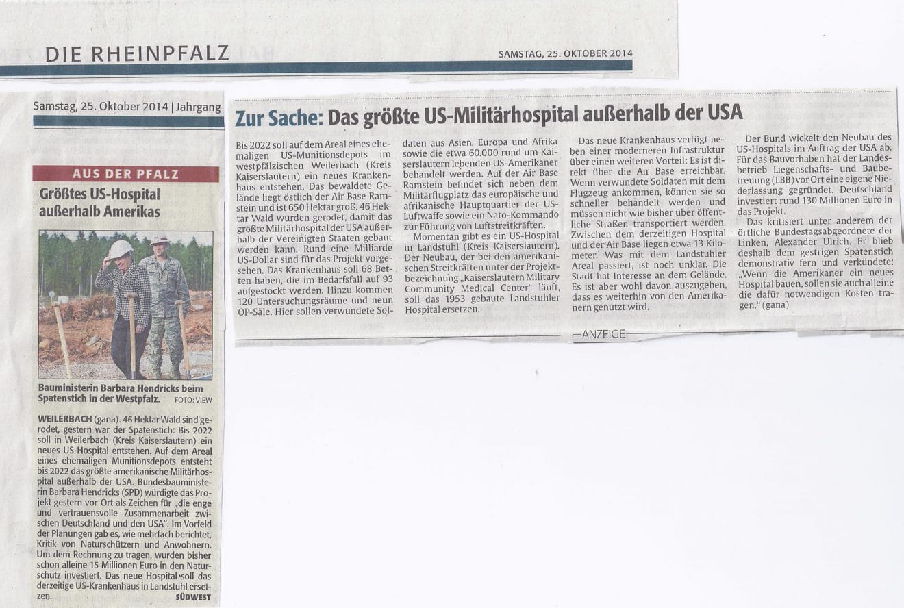 Die Rheinlandpfalz: Das größte US-Militärhospital außerhalb der USA