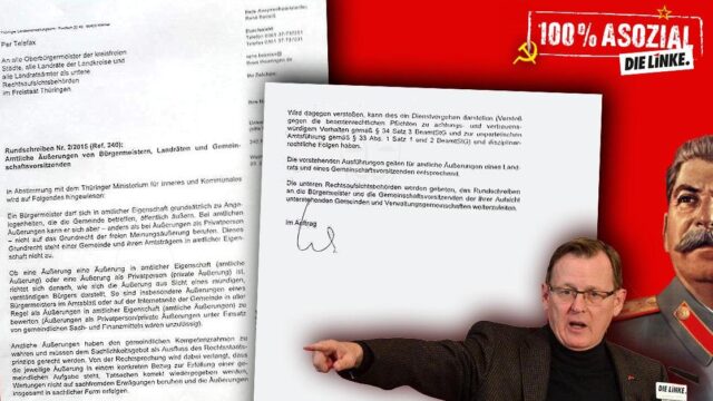 Thüringer Landesregierung schränkt Recht auf freie Meinungsäußerung ein