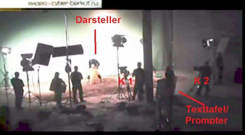 Video geleakt: IS-Enthauptung des US-Journalisten James wurde im Studio gedreht 2 »IS-Studio« mit Kameras und Darstellern