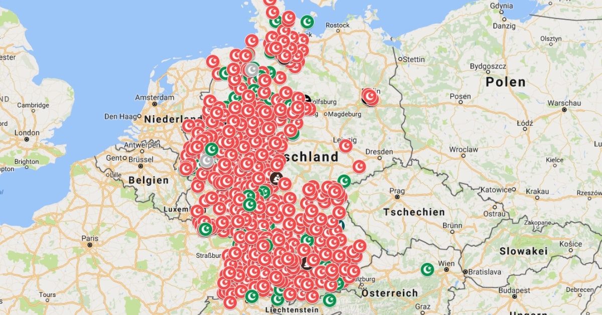 Islam in Deutschland – Die Karte des Schreckens