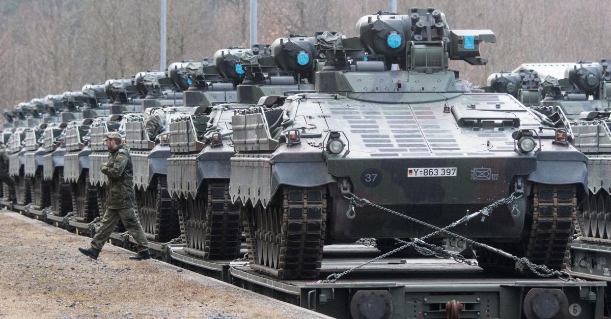 Bereit zum Krieg gegen Russland: Deutsche Panzer und Truppen in Litauen aufmarschiert