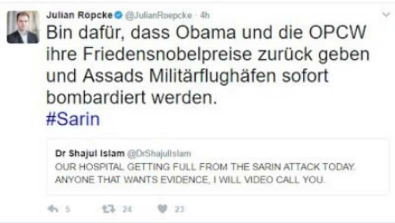 Syrien: Chemiewaffenlüge ist politisch und medial inszeniert und dient dem Westen als Kriegsgrund