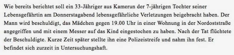 Karlsruhe: Flüchtling aus Kamerun ermordet 7-Jährige – Medien verschweigen Täterherkunft