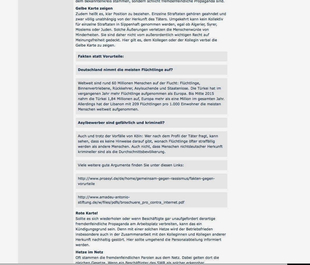 Dein Kollege – Ein Rassist? Leitfaden zum Denunzieren beim Öffentlich Rechtlichen SWR