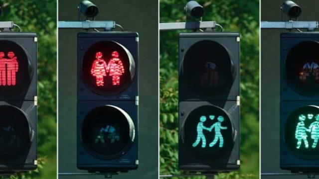 Gutmenschen und Genderwahnsinnige zufrieden: In Flensburg leuchten nun Homo-Ampeln