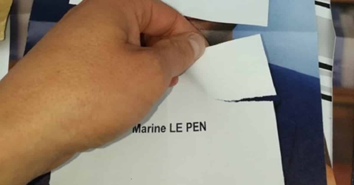 Massiver Wahlbetrug in Frankreich: Stimmzettel für Le Pen waren beschädigt und damit ungültig