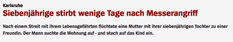 Karlsruhe: Flüchtling aus Kamerun ermordet 7-Jährige – Medien verschweigen Täterherkunft