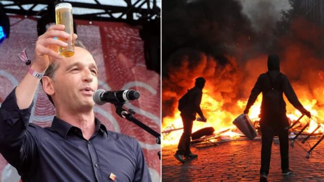Während Hamburg brennt: Justizminister Heiko Maas besäuft sich auf Schwulen-Party