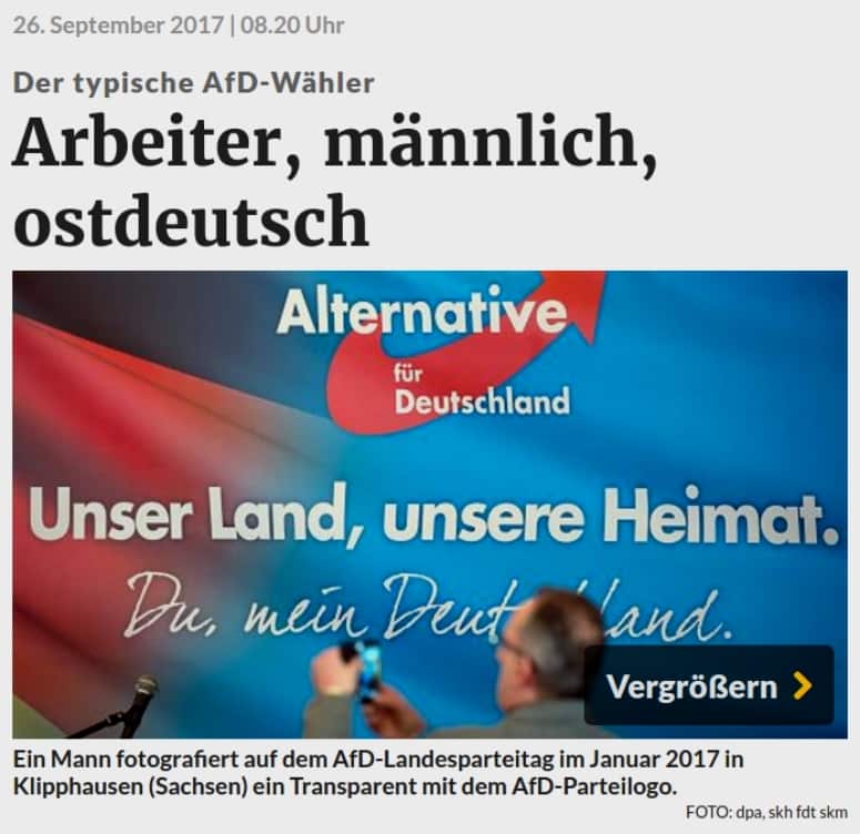 Analyse zur Bundestagswahl: 68 Prozent der AfD-Wähler leben in Westdeutschland