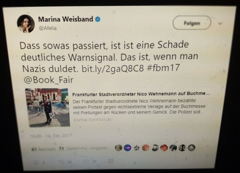 Lügenpresse in Aktion: Deutsche Medien erfinden "Nazi-Angriff" auf der Frankfurter Buchmesse