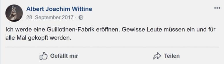 „AfDler totschlagen oder köpfen“ – Facebook weigert sich linksradikale Mordaufrufe zu löschen