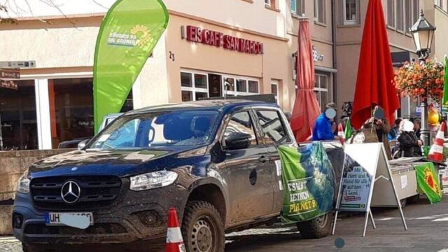 Völlig irre: Grüne führen Klima-Wahlkampf mit riesigem Diesel-Pick-Up-Truck