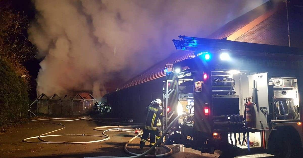 Geeste: Asylforderer brennt in Partylaune Heim nieder – 150.000 Euro Schaden