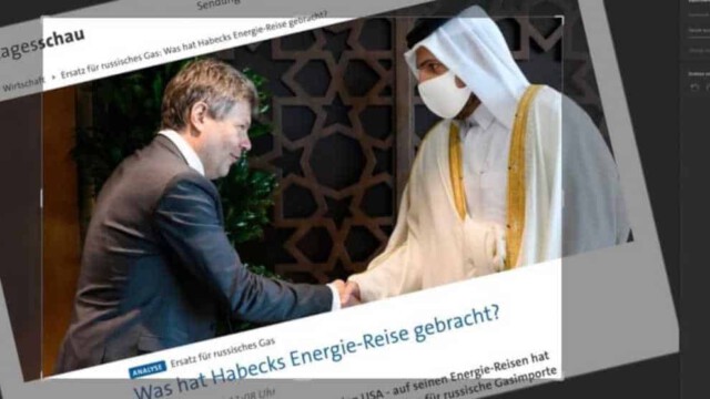 ARD fälscht Foto: Minister Habeck plötzlich „auf Augenhöhe” mit Katar-Scheich