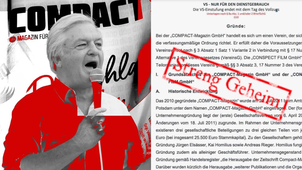 Verschlusssache: Die geheime Verbotsverfügung gegen COMPACT