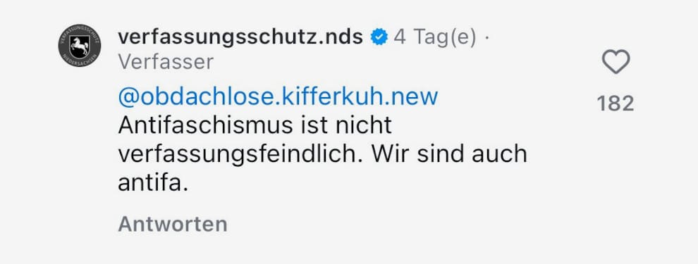 Verfassungsschutz erklärt: „Wir sind auch Antifa“