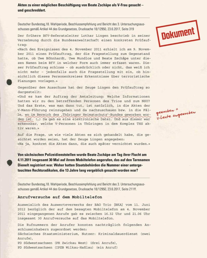 Das Mädchen und der Agent: Zschäpes Kontakte zum Geheimdienst