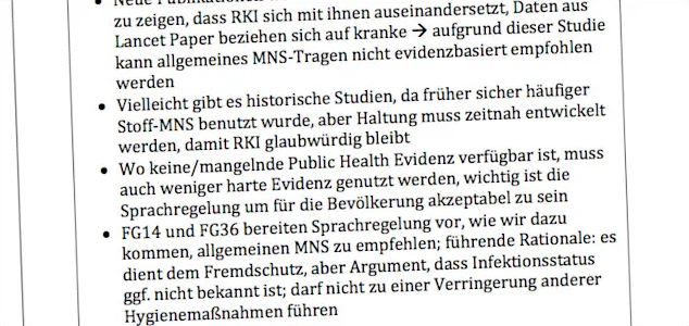 Maskenpflicht: Wie das Robert Koch-Institut die Öffentlichkeit täuschte 4 Maskenpflicht: Wie das Robert Koch-Institut die Öffentlichkeit täuschte