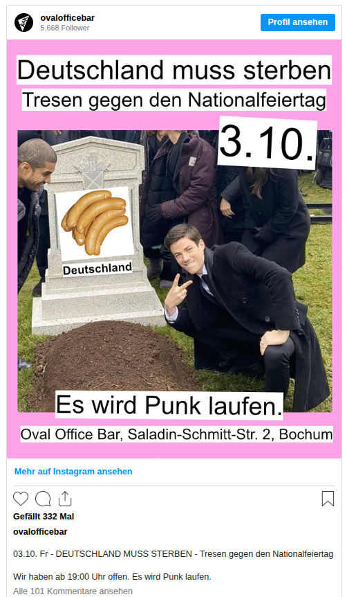 „Deutschland muss sterben“ – Antifa erhält 25.000 Euro Steuergeld