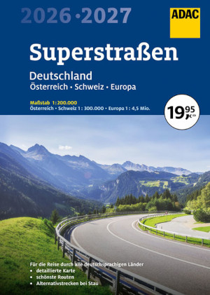 Wollte Sprit teurer machen: ADAC verliert massenhaft Mitglieder 2 ADAC Superstraßen Autoatlas 2026/2027 Deutschland, Österreich, Schweiz, Europa